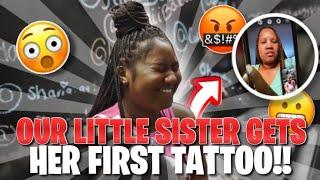 WE TOOK OUR LITTLE SISTER TO GET HER FIRST TATTOO PARENTS UPSET