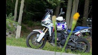 Honda CRF1000L Africa Twin mit Heckkamera und Motorsound 