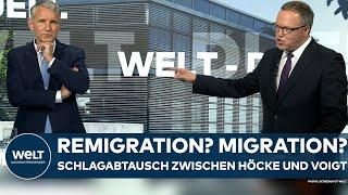 TV-DUELL Remigration? Migration? Höcke AfD und Voigt CDU liefern sich Schlagabtausch bei WELT