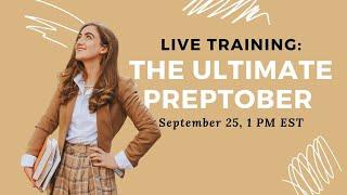 UPCOMING LIVE TRAINING How to Prepare for NaNoWriMo