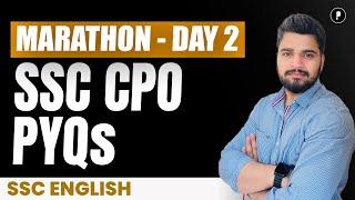 SSC CPO Marathon  All Shifts’ English Questions  SSC English #parcham