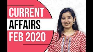 2020 February Current Affairs  Monthly Current Affairs 2020