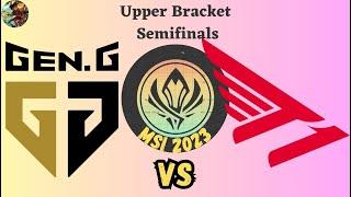 T1 vs GEN G Game 1  Upper Bracket Semifinals  MSI 2023  HIGHLIGHTS