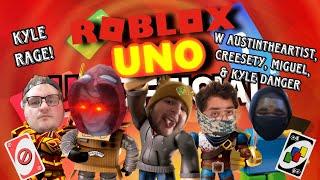 Roblox UNO W Austintheartist Creesety Miguel & Kyle Danger KYLE RAGE