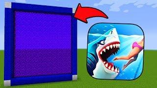 How To Make a Portal to the HUNGRY SHARK Dimension in Minecraft PE