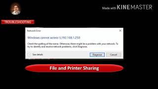 Troubleshooting File and Folder Sharing