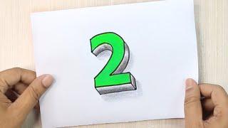 3D Number Drawing  2