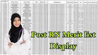 2 Years Post RN Merit list Display Final Merit@thebestnurse900