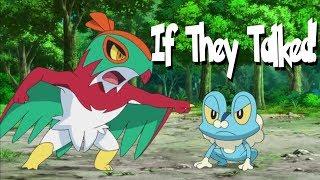 IF POKÉMON TALKED Froakie Steals Hawluchas Chance of Finishing the Opponent