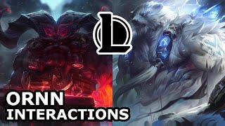 Ornn Interactions with Other Champions - Ornn and Volibear  Voice Lines  League of Legends Quotes