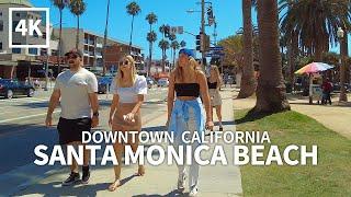 4K SANTA MONICA - Walking Downtown Santa Monica Los Angeles California USA Travel 4K UHD