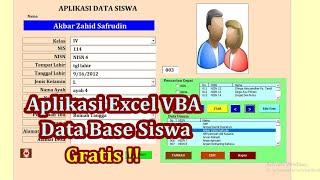 Aplikasi Data Base Siswa  Gratis File VBA Excel