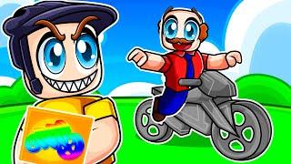 Pretending To Be A NOOB In Roblox Bike Obby Then Used A $100000 Bike