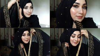 Easy party look with hijabburqaeveryday glame lookblushing beauty by muskanhijab makeup