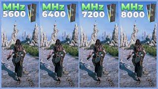 DDR5│5600 MHz vs 6400 MHz vs 7200 MHz vs 8000 MHz - Tested in 9 Games