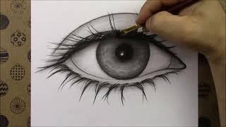 Göz çizimi Karakalem göz resmi çizimi hızlandırılmış çizim videosu 2