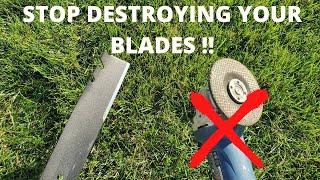 How to sharpen lawn mower blades THE CORRECT WAY  Angle grinders will destroy your mower blades