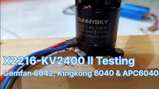 SUNNYSKY X2216-KV2400 II Testing