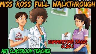 Miss Ross Full Walk through  Summertime Saga 0.20.1  Art Class Teacher Complete Quest 