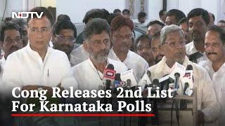 Karnataka Polls Congress Releases Second List Of 41 Candidates