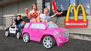 GOING IN DRIVE THRUS IN TOY CARS PRANK   Piper Rockelle