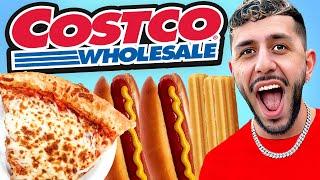 EATING THE ENTIRE COSTCO FOOD COURT MENU 10000 Calories