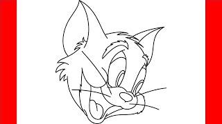 How To Draw Tom From Tom And Jerry - Step By Step Drawing