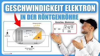 Geschwindigkeit eines Elektrons im Elektrischen Feld - Röntgenröhre Beschleunigungsspannung