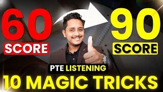 PTE Listening - 10 Magic Tricks to Score 60 to 90  Skills PTE Academic