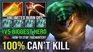 100% CANT KILL Unlimited Burn Radiance 1v5 Run At Them Biggest Hero Max Slotted Tidehunter Dota 2