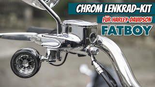Chrom Lenker-Kit für Harley-Davidson Fatboy  Chrome kit for HD Fatboy  German Biker Vlogs