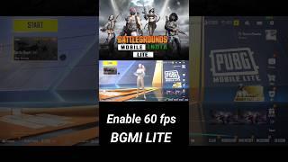 60 Fps Enable Bgmi Lite   HD Extreme Kaise Kare Pubg Lite Me #shorts #pubglite #short