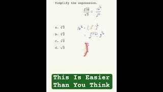 Radicals And Exponents  SAT Math Problem