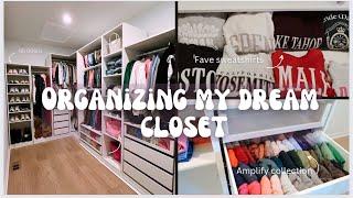 ORGANIZE MY WALK IN CLOSET WITH ME  *satisfying & aesthetic* dream closet makeover transformation