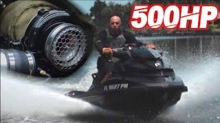 500HP TURBO Jetski on 35PSI BRUTAL ACCELERATION Built 3 Cylinder Sea-Doo RXP-X 260