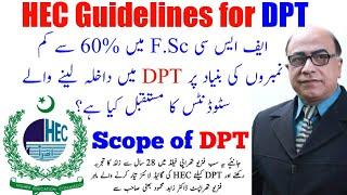 DPT Admissions  HEC Criteria for Admission in DPT  Dr. Zahid Mehmood Bhatti  Dr. Noman Awan