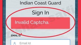 How To Fix Invalid Captcha. Problem Solve Website ICG & Other