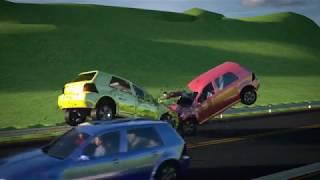 3D animation car accident animasi 3d indonesia penyebab kecelakaan lalulintas