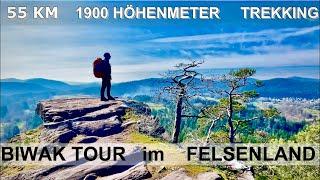 Biwak - Pfälzer Felsentour 55km zwischen Drachenfels und Hauenstein Wolkenfänger Edition #1