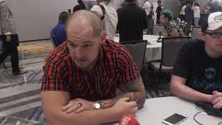 Constable Baron Corbin Interview Haircut new in ring-gear Kurt Angle Match Authority character