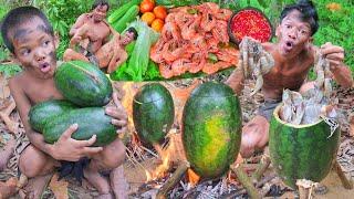 Wilderness Cooking Shrimp In Watermelon - A Must-try Campfire Recipe