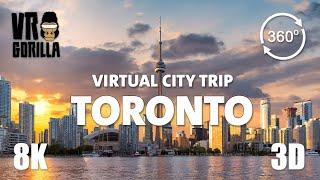 Toronto Canada Guided Tour in 360 VR short - Virtual City Trip - 8K 360 3D