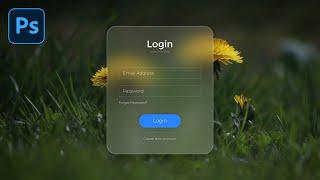 Transparent Blur Effect in Photoshop  Glass Morphism Effect - Photoshop Tutorial Easy