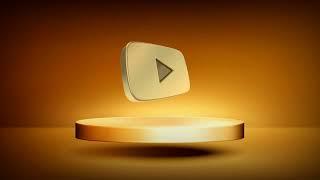 Golden Youtube play button  Green screen  no copyright ©️ #greenscreen #youtube