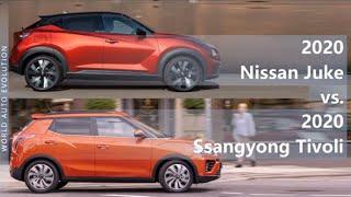 2020 Nissan Juke vs 2020 Ssangyong Tivoli technical comparison