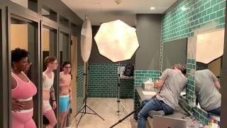 Behind the scenes photo shoot of TomboyX Trans Underwear