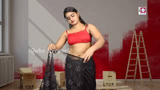 Model Lavyana Expression Video  How to Wear Black Saree  Saree Draping Fashion  IQube