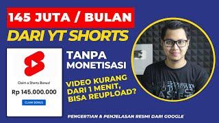 Tanpa Monetisasi Gaji 145jtBulan dari Youtube Shorts Cara Mendapatkan Uang dari Youtube Short 