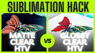 SUBLIMATION ON CLEAR HTV  SUBLIMATION FOR BEGINNERS  SUBLIMATION ON DARK FABRIC HACK