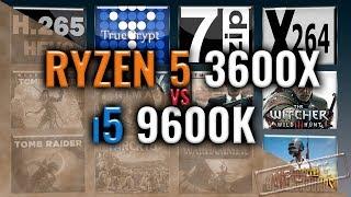 Ryzen 5 3600X vs i5 9600K - 15 Tests  – Which is better?
